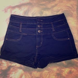 High Rise Jean Shorts